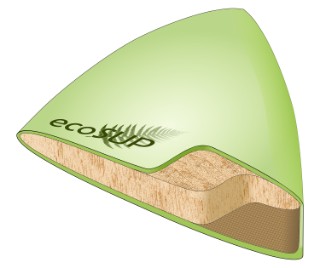 Die 3D-Computergrafik zeigt den aufgeschnittenen Rumpf eines Stand-up-Paddleboards