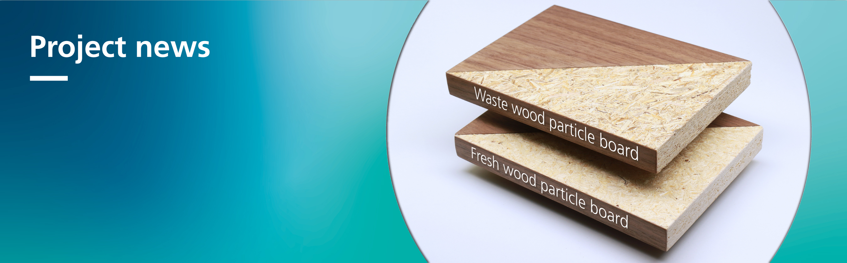 The photo shows two partially veneered pieces of particle board that look almost identical. Some of the wood chips on the upper board are slightly darker. 
