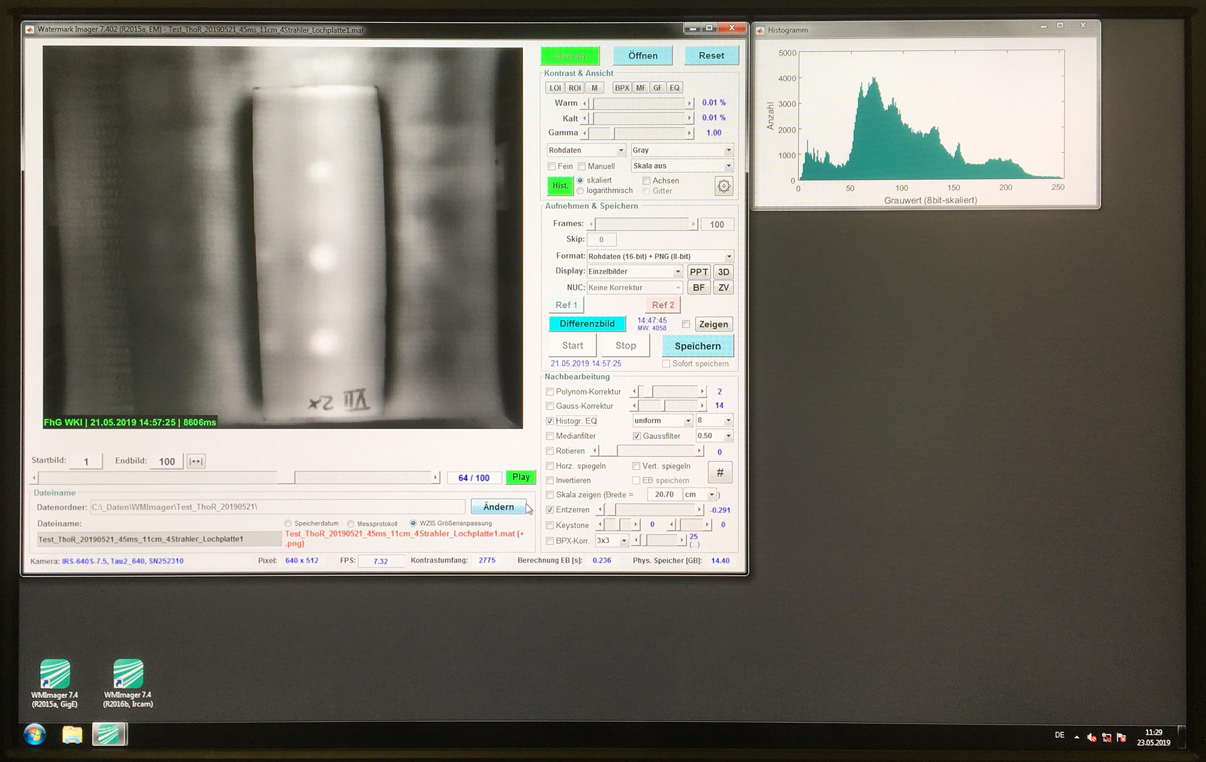 Screenshot of the software developed by the Fraunhofer WKI.